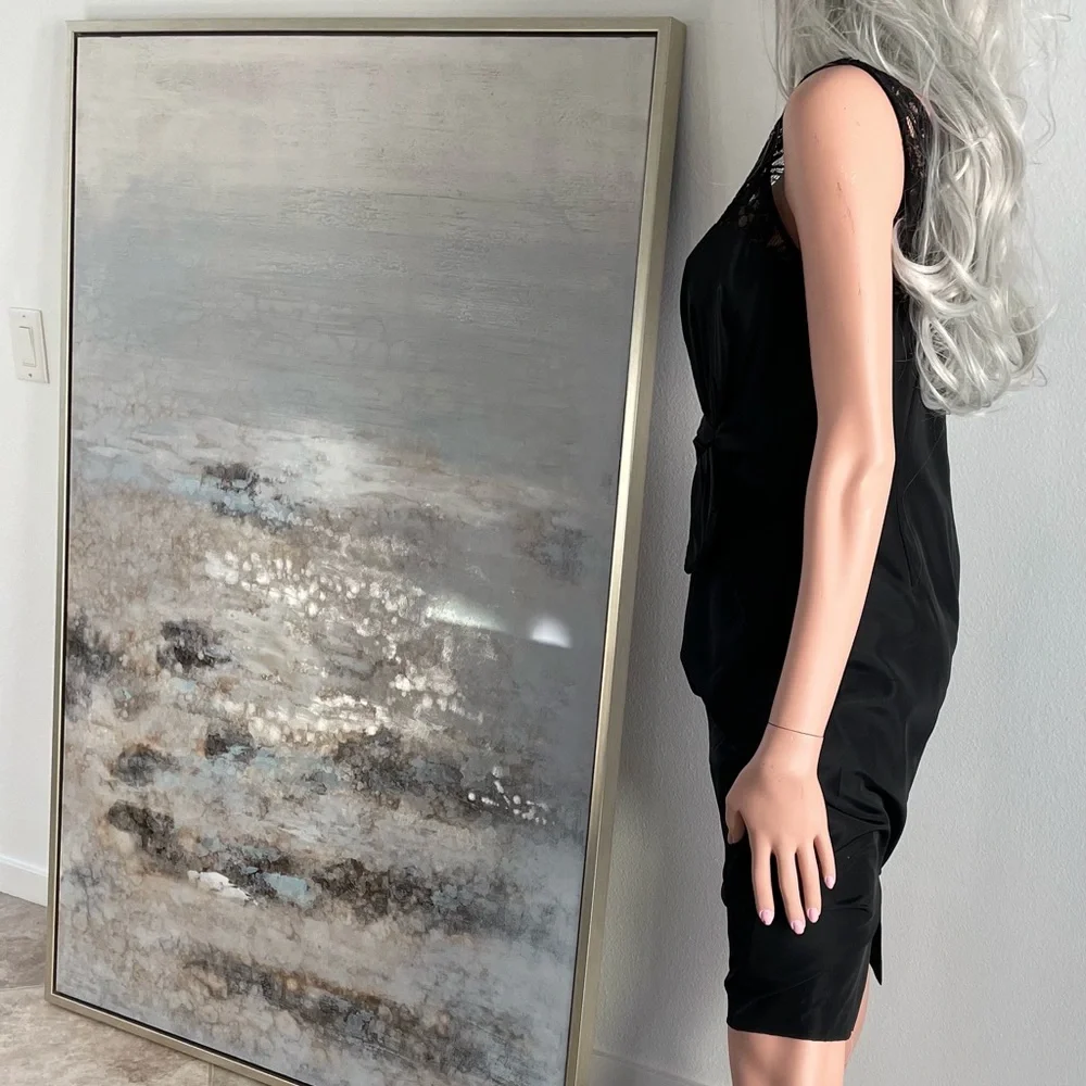 ANNE KLEIN Chic LACE Trimmed BOW Front DRESS Sz 10 - Picture 11 of 15